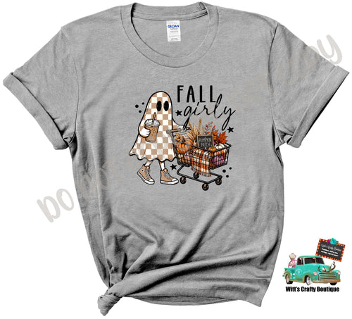 Fall Girly Ghost Shopping Cart T-Shirt