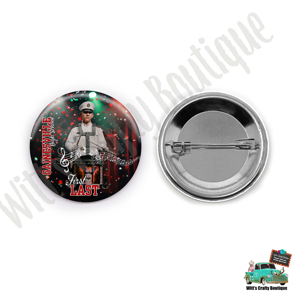 Gainesville Leopards Band Button
